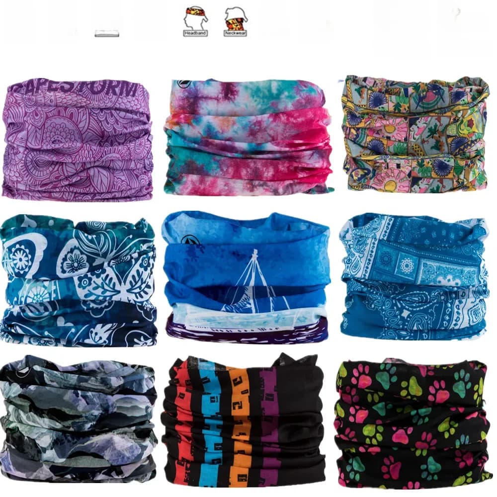1401-1450 écharpe magique Sports de plein air vélo bandeau vélo cyclisme Bandana cou Tube plus chaud Bandanas Scraf hommes randonnée bandeau