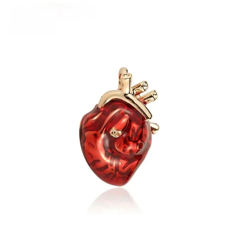 BUCOME – broches en forme de cœur vif en émail rouge pour femmes, pull, clinique d'hôpital, uniforme professionnel, broche de médecin, Badge