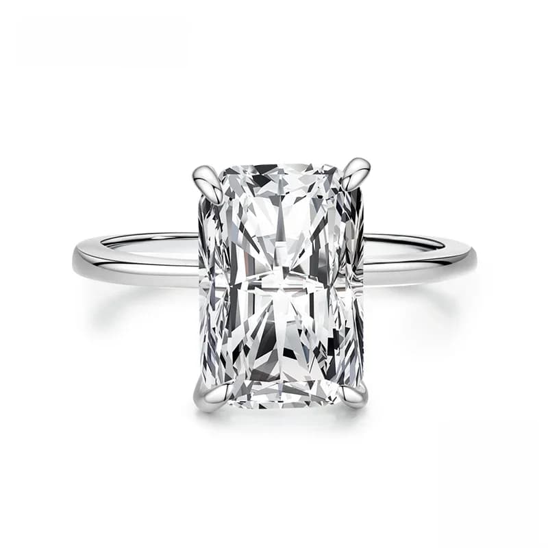 Modian classique rectangulaire coupe clair CZ bague solide 925 en argent Sterling luxe bagues pour les femmes de mariage bijoux fins