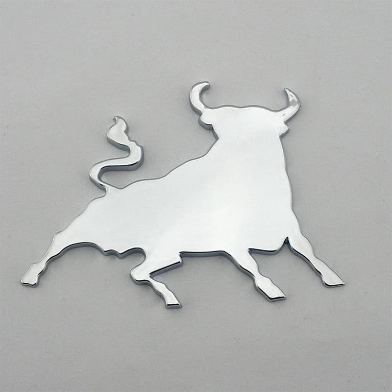 Autocollant chromé 3D taureau de combat espagnol, autocollant auto-adhésif pour voiture/van, emblème, logo, badge toro