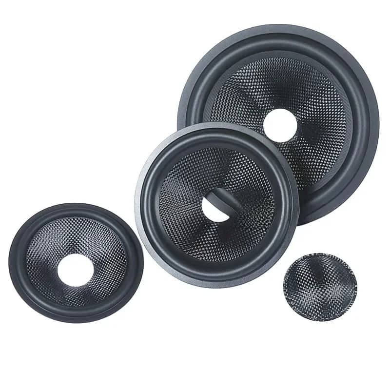 Cône de Fiber de verre pour haut-parleur, Woofer, 4/5/6.5/8 pouces, Surround en caoutchouc avec capuchon anti-poussière, Kit de réparation pour Home cinéma, Studio, système de bricolage, 1 pièce