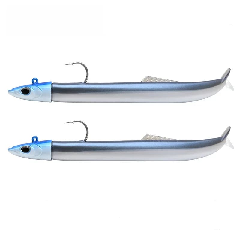 BLUX – leurre de pêche souple en forme d'anguille, appât artificiel de type poisson nageur, queue de gabarit, hameçon, méné, eau salée, bar, Swimbait, matériel de pêche, 14G/27G
