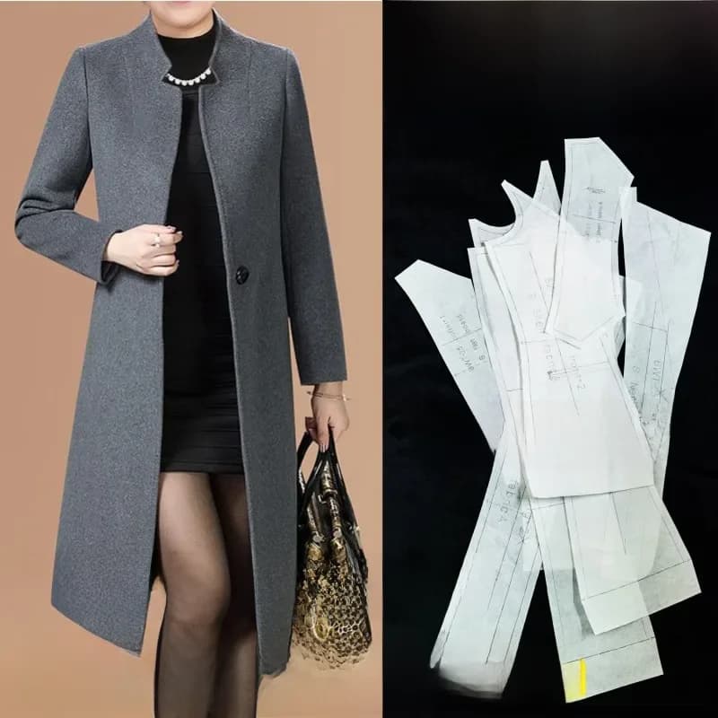 Fabrication de motifs de manteau pour femmes, coupe-vent 1:1 pour vêtements, couture, dessin BFY-167