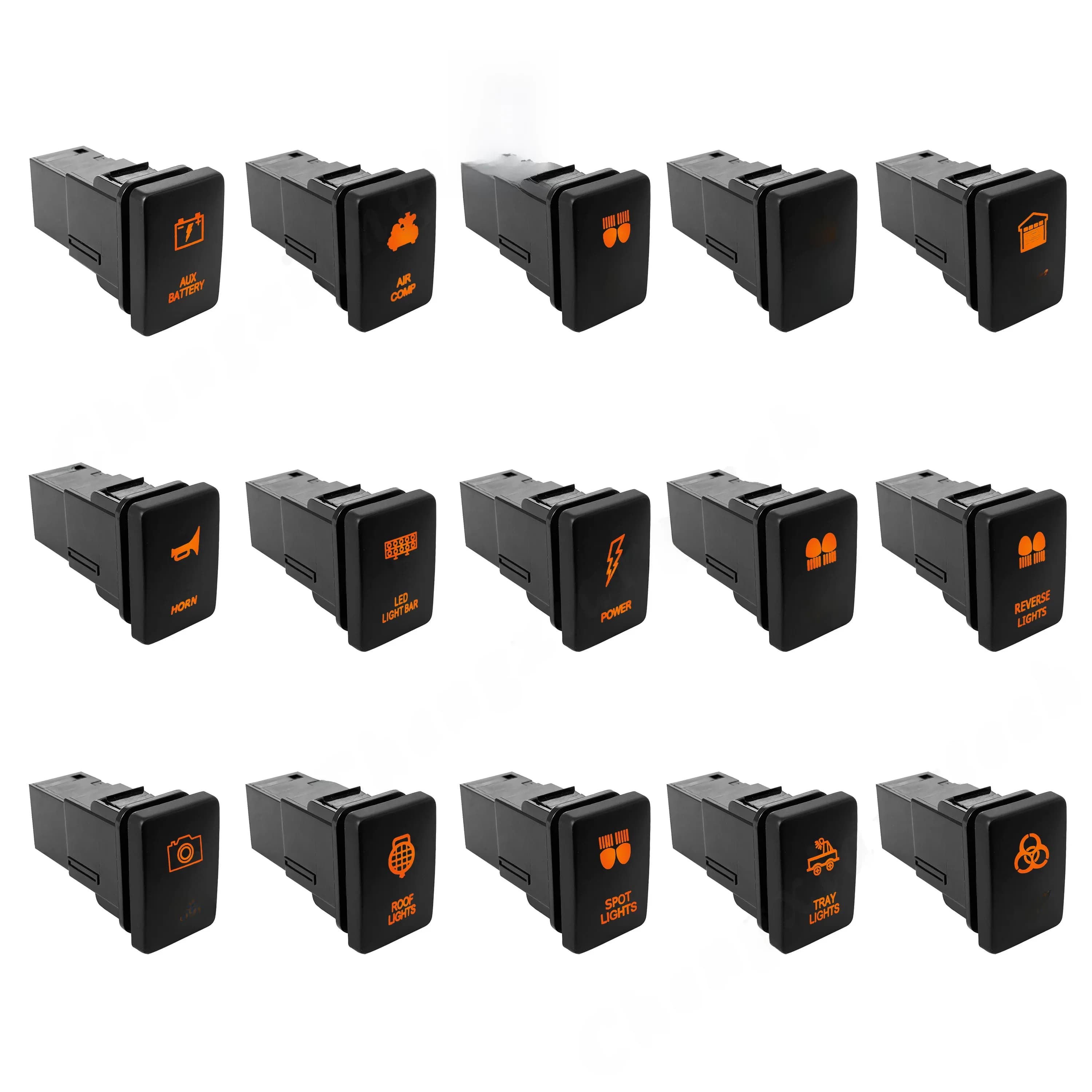 Joli à bouton-poussoir de voiture LED orange, rétroviseur chauffant, DRL avec connecteur de prise de fil, Toyota Hilux, Landcruiser, Prado, HiZanRAV4, 12V