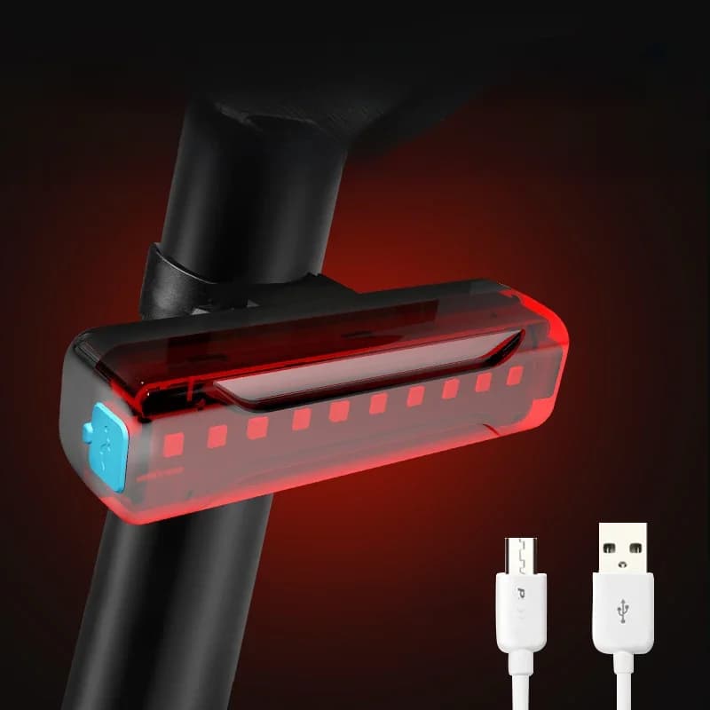 NATFIRE feu arrière de vélo 5 Modes d'éclairage feu arrière LED rechargeable par USB pour casque de cyclisme avertissement de sécurité feu arrière de montagne LED