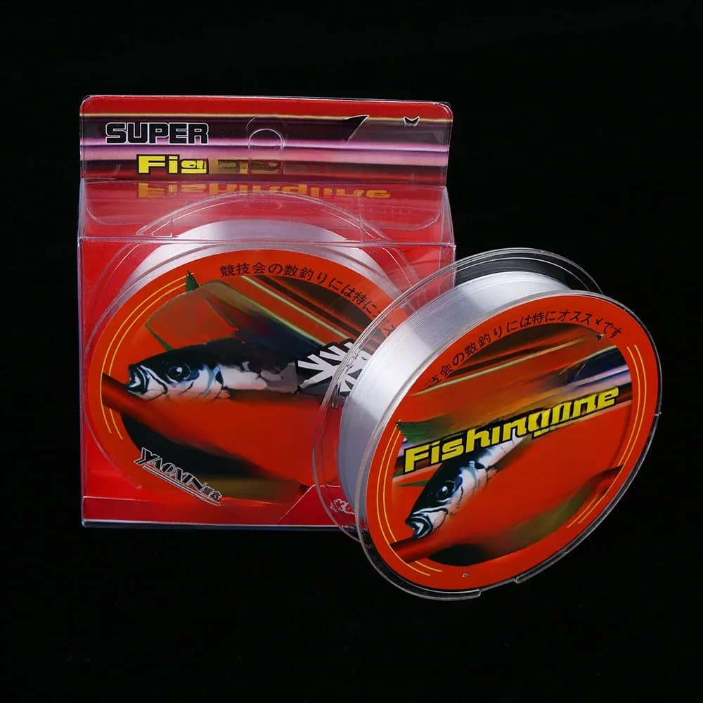 Ligne de pêche monofilament invisible en nylon à revêtement fluorocarbone, fil de 100m, pour pêcher la carpe