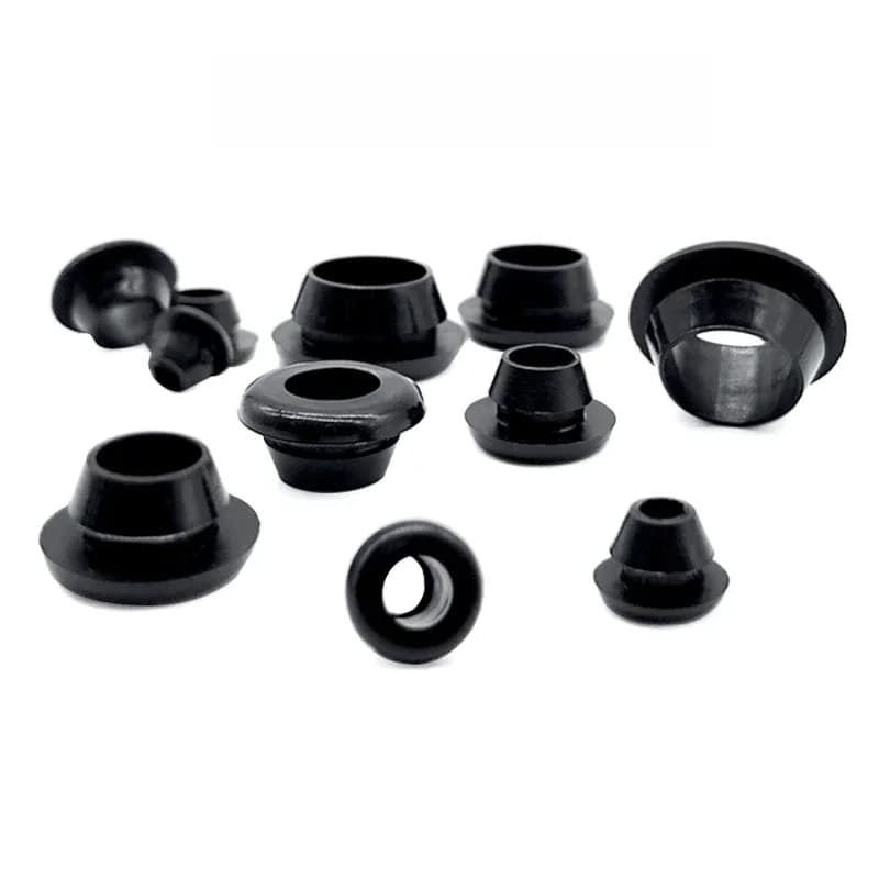 Bouchons de trou d'œillet à pression en caoutchouc noir 3mm-50mm, embouts de câble de fil de bonde, douille de protection