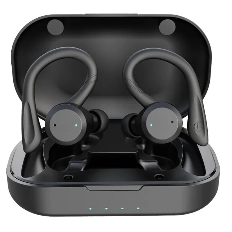 Écouteurs Bluetooth étanches pour la natation, autonomie de 20 heures, style double port, casque sans fil sportif TWS IPX7, écouteurs stéréo