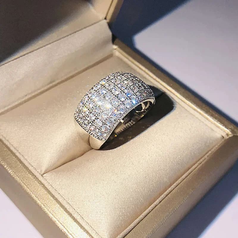 Bague en argent avec pierre précieuse Moissanite naturelle pour femme, boîte à matiques en argent regardé S925, bijoux d'origine rock, Hip Hop, véritable 1.5 carat, 925