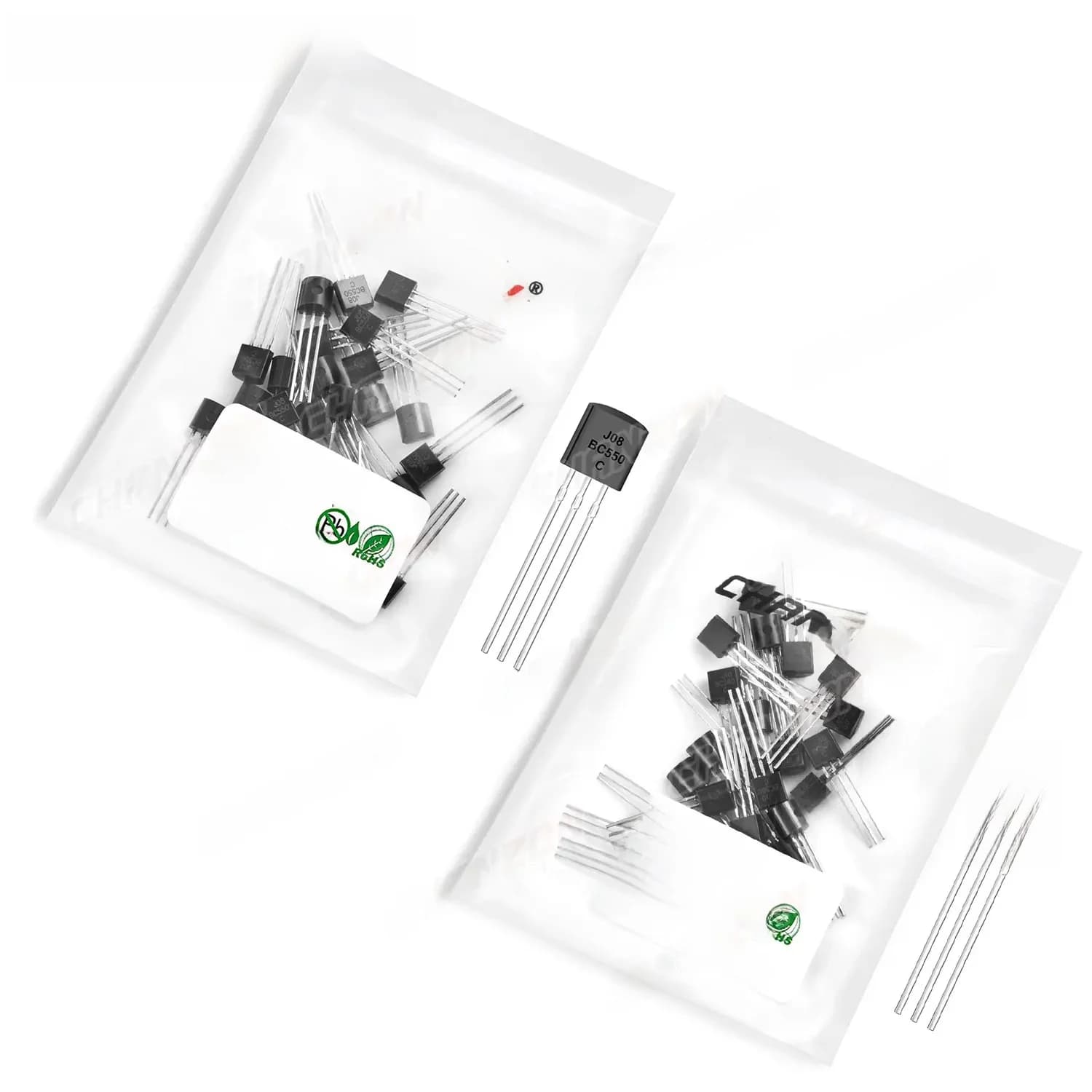 Kit de transistors bipolaires à jonction NPN PNP, 50 pièces (25 pièces BC550C + 25 pièces BC560C) TO-92, tubes Triode BJT, DIY, BC550 BC560