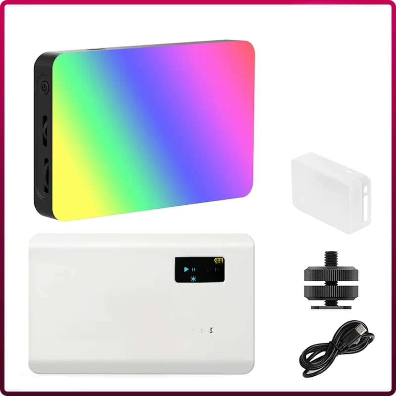 Ulanzi VL120 RGB caméra lumière avec diffuseur 2500-9000K CRI 95 + 3100mAh LED panneau lumineux vidéo pour appareil photo téléphone photographie lumières