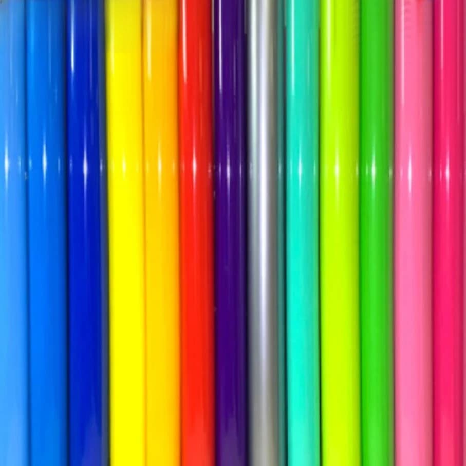 Film adhésif vinyle super brillant 50cm x 300cm, 18 couleurs, pour moto, voiture, toit, capot, bleu piano, blanc, noir