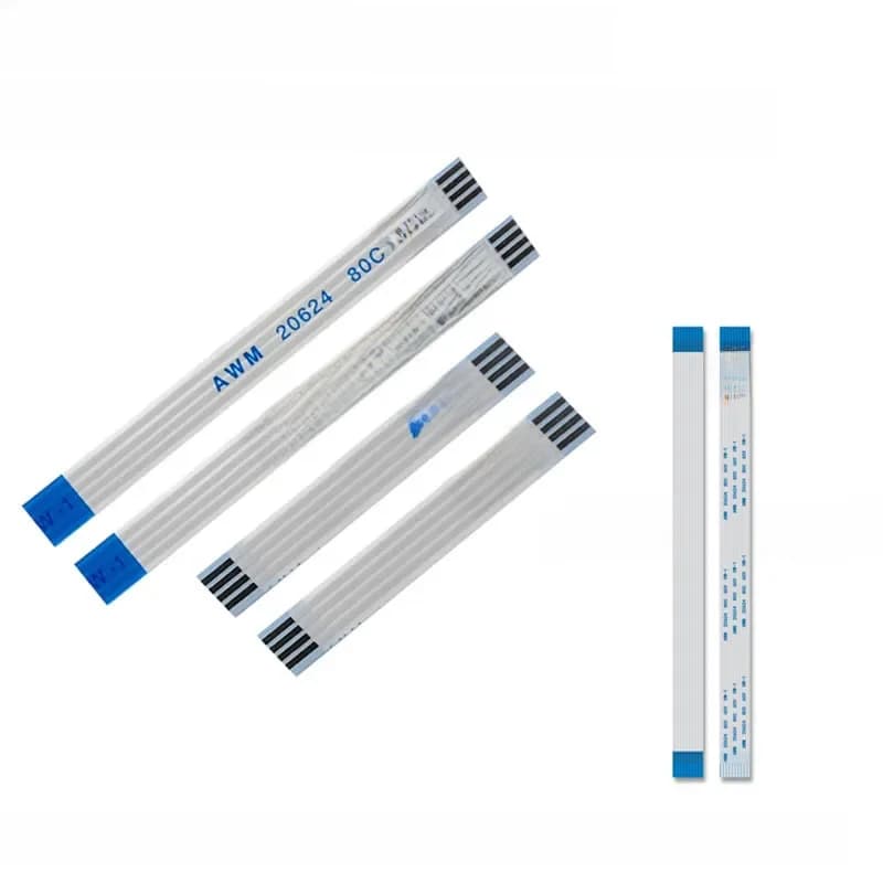 Câble plat Flexible FFC FPC AWM 20624 80C 60V VW-1 100/150/200mm 0.5MM 1.0MM 4/6/8/10/12/14/16/18/20 10 pièces/24/26/30/40/50/60 broches