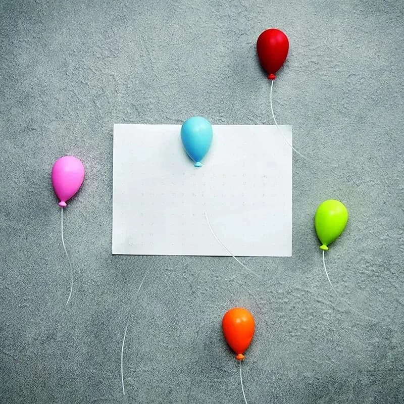 Aimants pour réfrigérateur, ballon de dessin animé flèche Note Photo mur mignon Souvenir cadeaux maison réfrigérateurs décor autocollant magnétique jouet 6 pièces