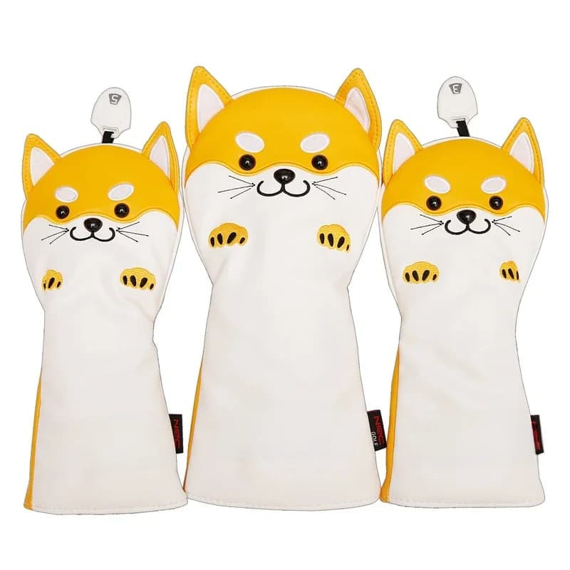 NRC – couvre-chef de Club de Golf, ensemble de couvertures hybrides en bois pour conducteur de Fairway, joli chien AKITA, Animal de dessin animé 460cc