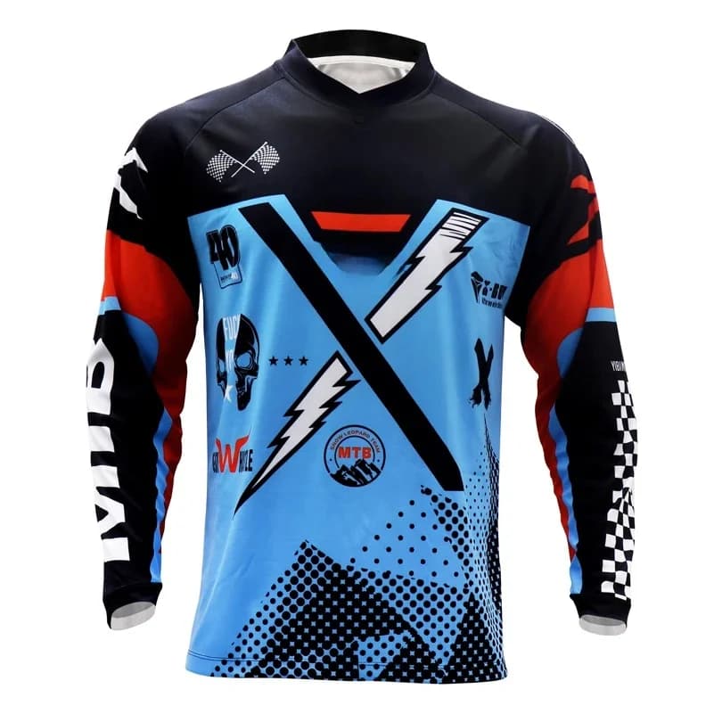 Maillot de course de motocross pour hommes, maillot de cyclisme, vtt, chemise de descente
