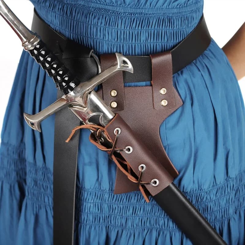 Étui de ceinture médiéval pour épée, porte-épée à bandoulière pour hommes adultes, équipement de LARP, chevalier, cosplay, étui de ceinture pour lame de rapier