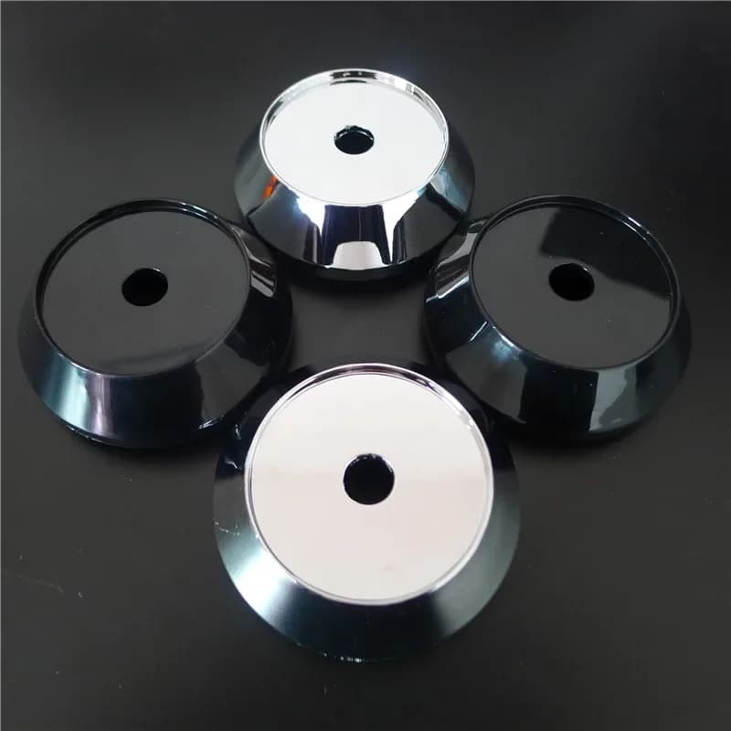 Capuchon de moyeu central de roue 65mm pour Advan, couverture de jantes de voiture sans Logo, noir chromé, 4 pièces