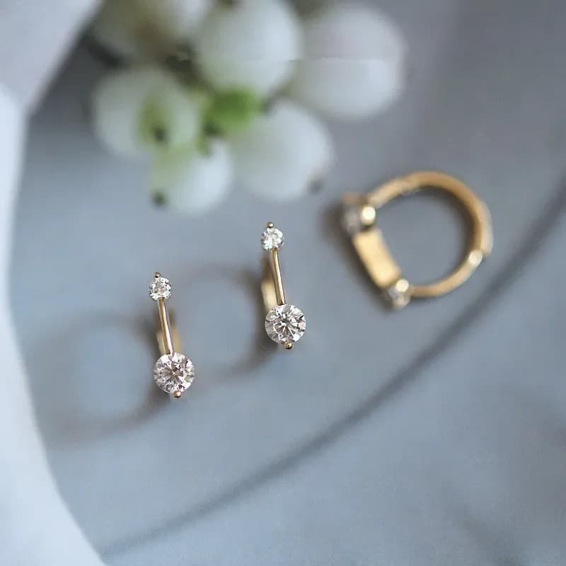 Boucles d'oreilles en argent Sterling 925 pour femmes, simples et brillantes, en forme de U, Punk Hip Hop Street Art, plaqué or 14 carats, bijoux cadeau