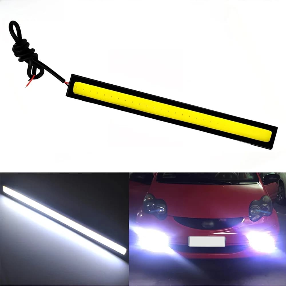 1 pièce Barre de feux LED COB pour voiture, 14cm 17cm, 1 rangée, étanche, 12V, pour feux antibrouillard, feux de jour, clignotants, feux stop et feux de plaque d'immatriculation