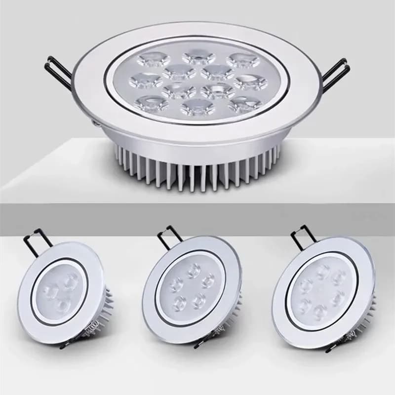 Downlight LED rond à intensité variable, plafonnier LED COB intégré 3W, 6W, 10W, 14W, 18W 24W, éclairage intérieur ac85-265V