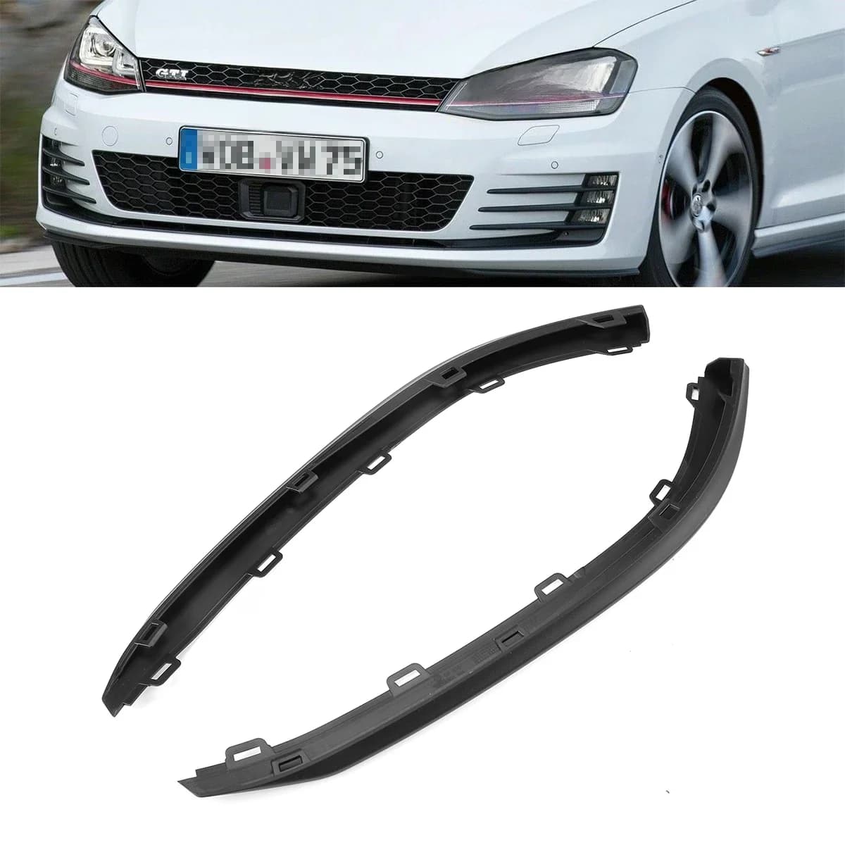 Mathiateurs inférieurs de pare-chocs avant, cantonnière de déflecteur d'air, accessoires Canards, VW Golf 7, MK7, GTI, 2015-2017, 5corner8059039B9, 5corner8059049B9