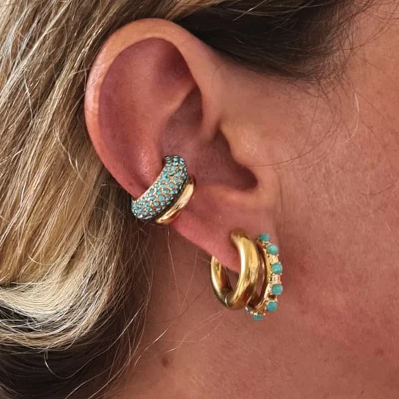 Ensemble de petits cerceaux en cristal CZ pour femmes et filles, boucles d'oreilles Huggie tendance, bijoux tendance, nouvelle mode, 2024