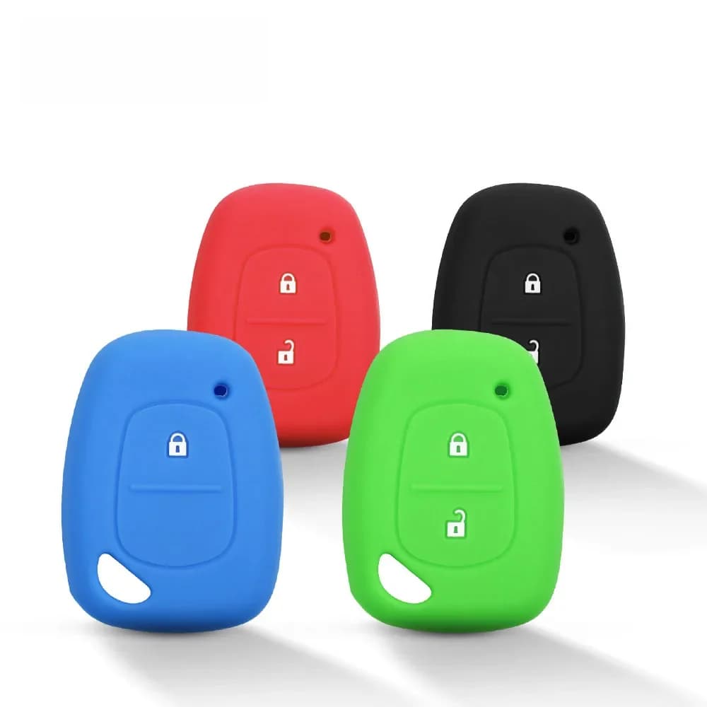 KEYYOU 2 boutons télécommande pour Renault trafic Kangoo maître Vivaro Movano pour Vauxhall Opel Vivaro Silicone voiture clé housse