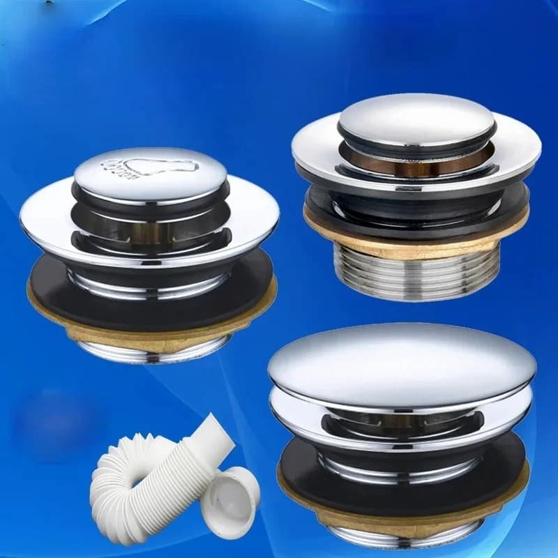 Vanne de vidange de baignoire à pédale en cuivre à tête unique, accessoires de cuisine, drain de baignoire