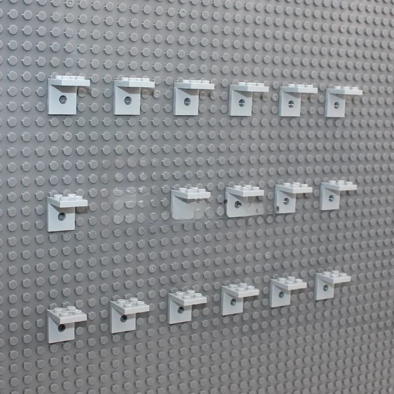 Pièces de brique MOC 3956 99207, support d'étagère d'affichage inversé 2x2 avec 2 trous pour figurine, pièce classique, bloc de construction, accessoire de jouet
