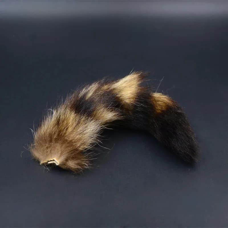 CONTEMPLATOR-Banderoles en fourrure moelleuse, queue de raton laveur américain, mouches de stade, poils de garde élaborées pour doublage Shriajfeelers, 1PC