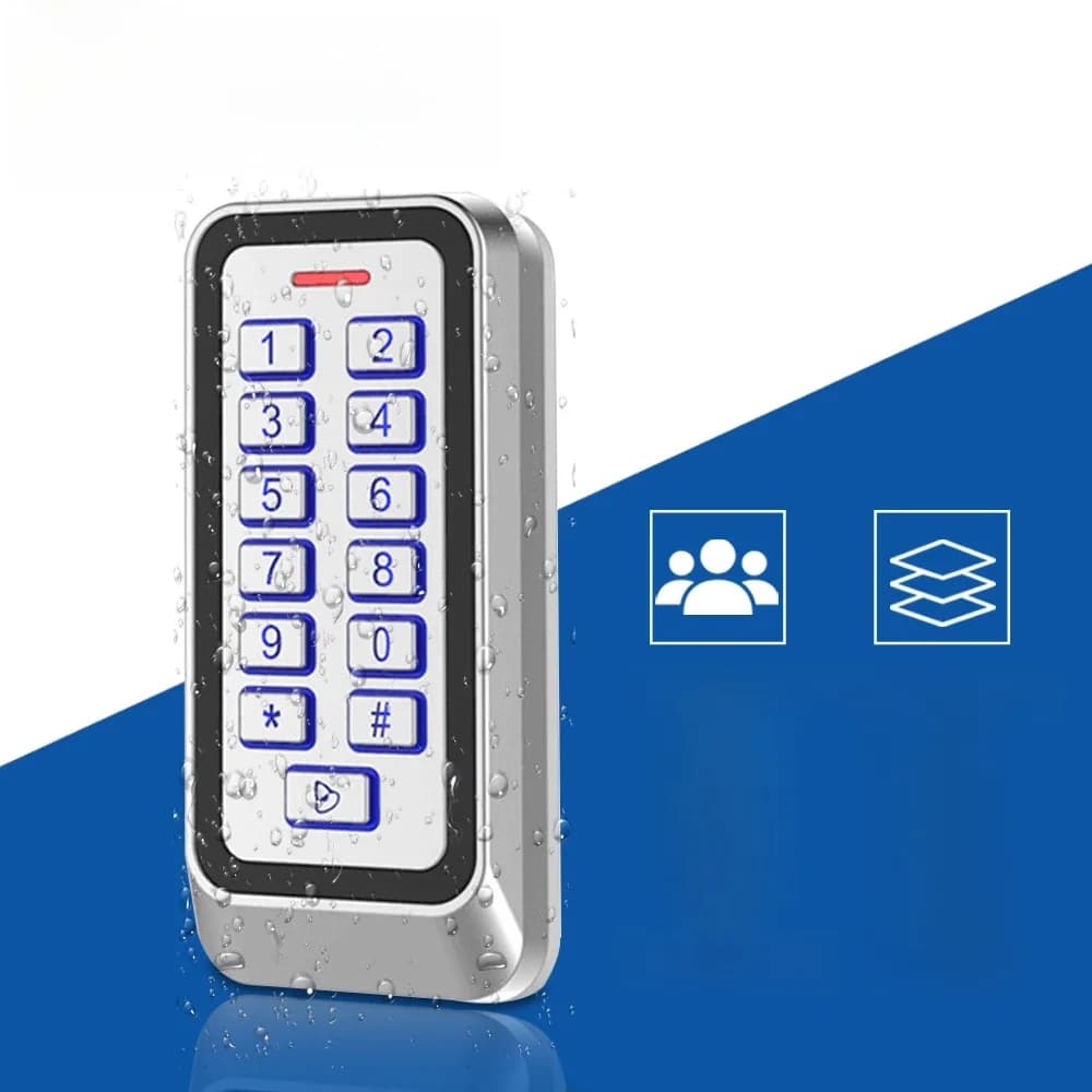 Système d'ouverture de porte en métal, étanche IP67, rétro-éclairage RFID, lecteur d'accès de porte, clavier, 1000 utilisateurs, 125KHz, carte EM