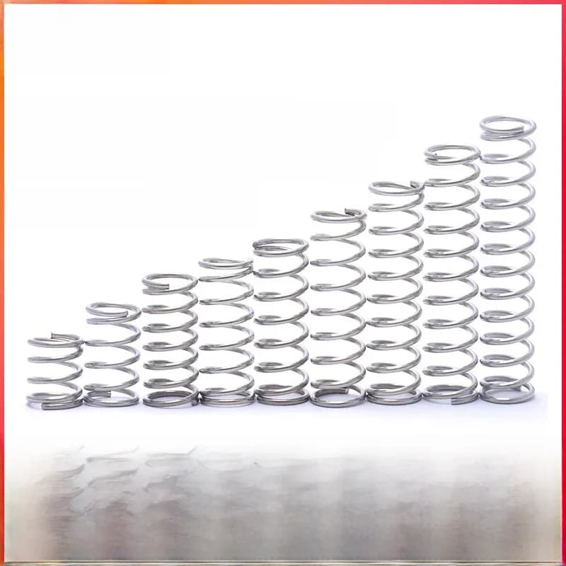Ressort de Compression en acier inoxydable 304, ressort de rappel, fil d'acier, diamètre 0.4 ~ 0.5mm, diamètre extérieur 3 ~ 10mm, 10 pièces