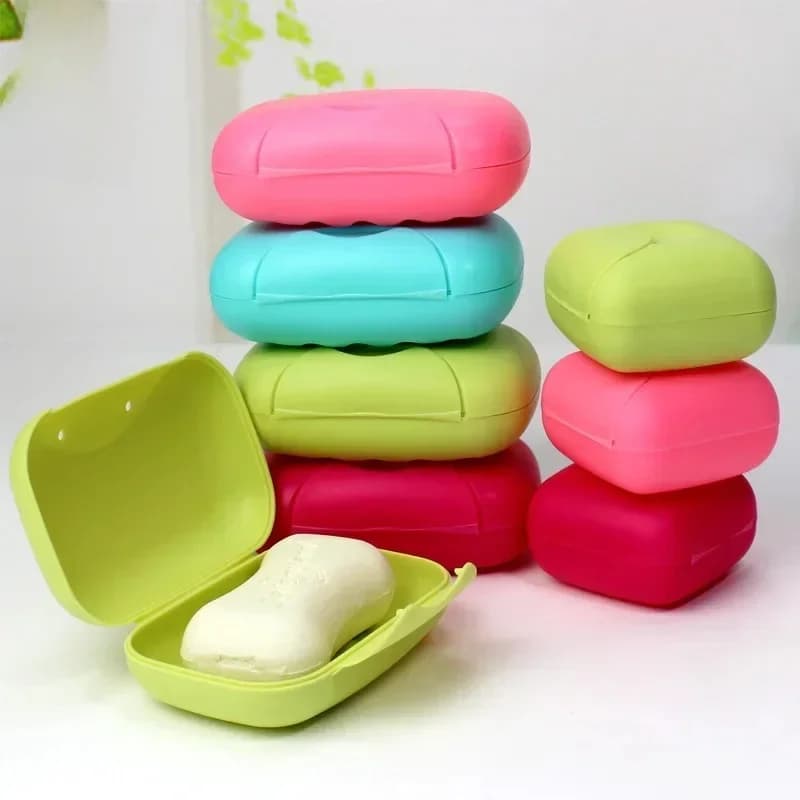 Boîte à savon de voyage en plastique, assiette à vaisselle, étui, conteneur de lavage, douche à domicile, salle de bains, étui à savon scellé