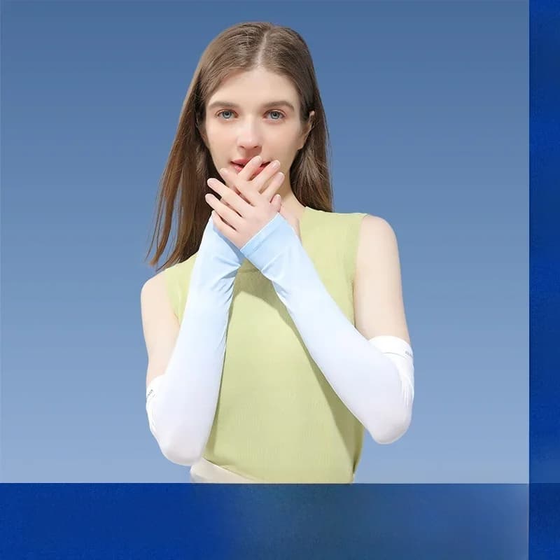 Gants de protection solaire Anti-ultraviolet pour la conduite, en soie glacée, pour hommes et femmes
