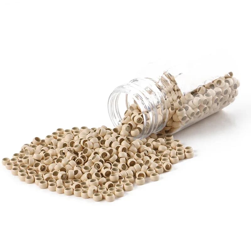 1000 pièces de perles nano anneaux de 4.0mm pour extension de cheveux 13 # couleur blonde
