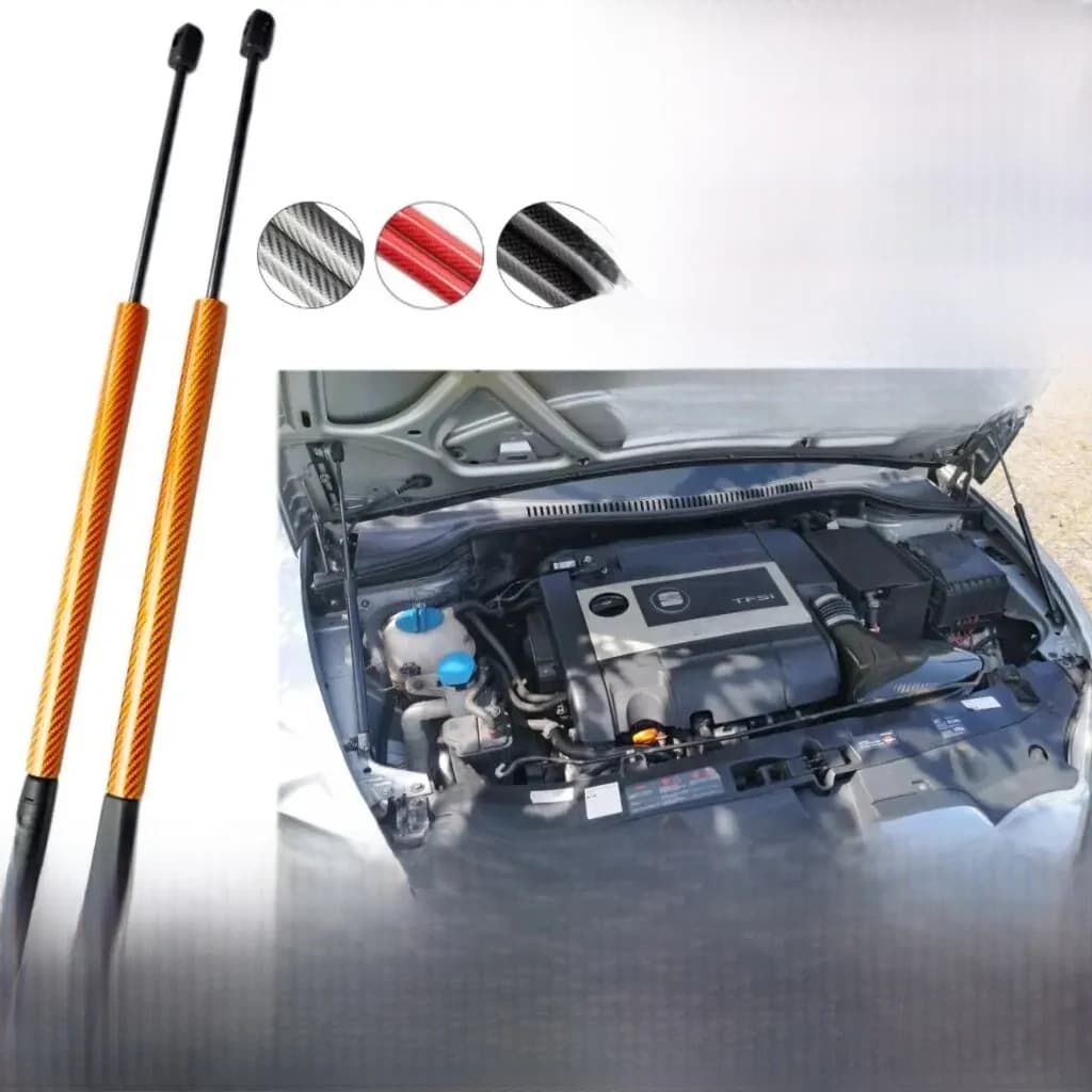 Amortisseurs de capot pour SEAT Leon MK2 1P 2005 – 2012, modification des entretoises à gaz, amortisseur à ressort en Fiber de carbone, Support de levage