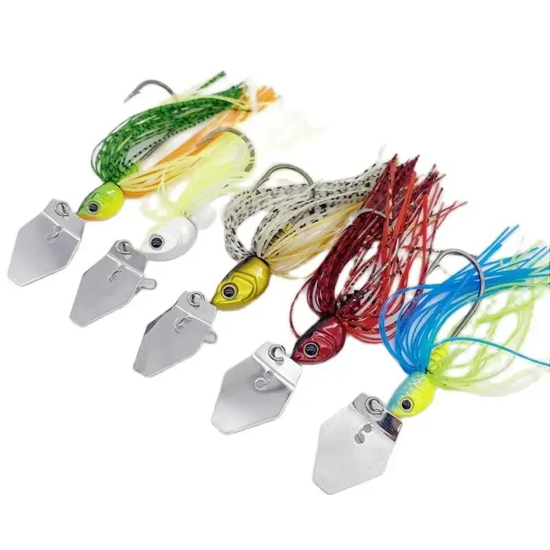 7g/10g/14g Pesca pêche Spinner moutarde crochet Chatterbait pêche leurre Spinnerbait Isca brochet poisson métal gabarit gabarits Buzzbait