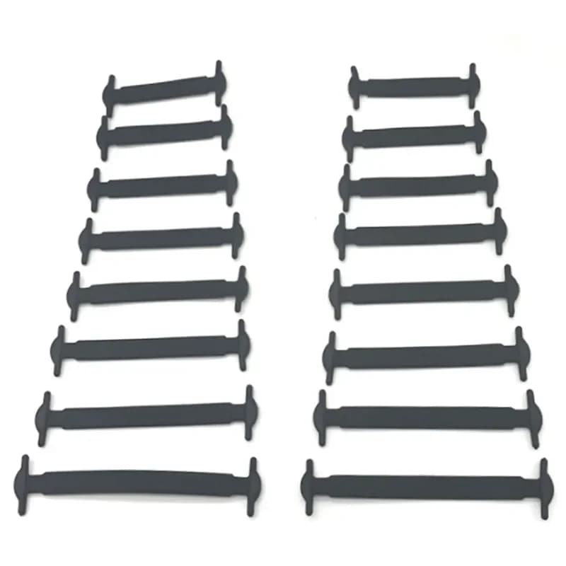 Lacets élastiques en Silicone, 16 pièces/lot, lacets spéciaux sans cravate, laçage pour enfants et adultes, baskets rapides pour femmes, laçage en caoutchouc