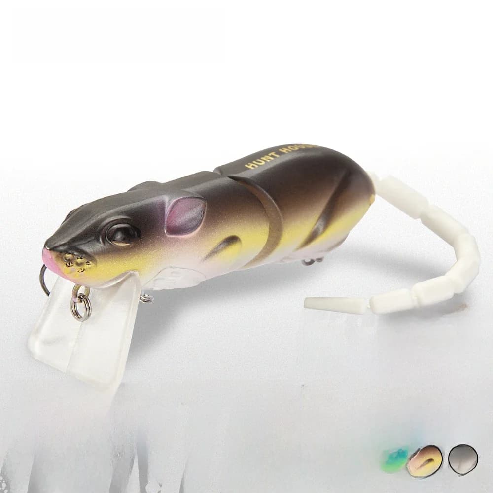 Leurre de pêche Hunthouse BBZ-1 pour rats, 85 mm, 17 g, queue segmentée multi-articulée, appât souris pour la pêche au bar, leurres minnow crankbaits LW135