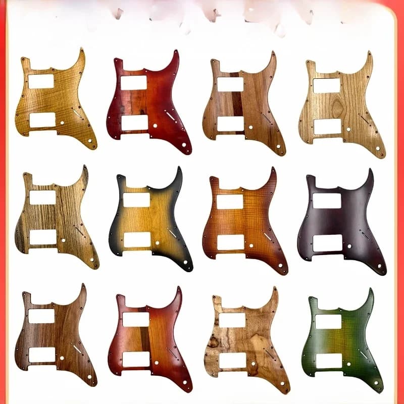 Pickguard en bois massif pour guitare électrique HH, plaque à gratter faite pour 11 trous, accessoires de guitare, 1 pièce