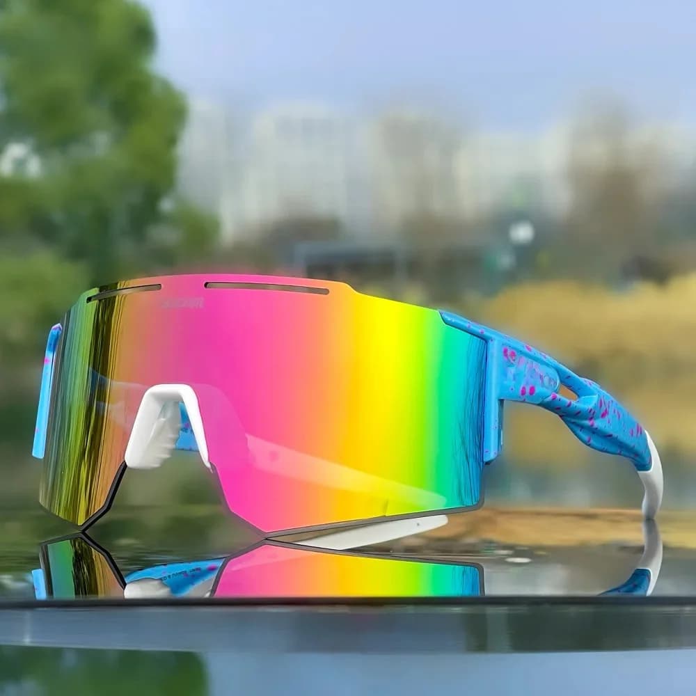 KDEAM-Lunettes de soleil de sport TR90 pour homme, verres polarisés d'épaisseur 1.2mm, coordonnants, en caoutchouc, contre le vent