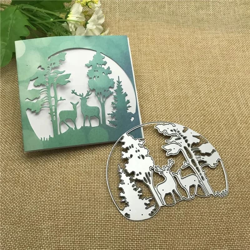 Matrices de découpe en métal pour arbre de noël, pochoirs pour Scrapbooking, dossier de gaufrage décoratif, carte en papier en acier au carbone, bricolage