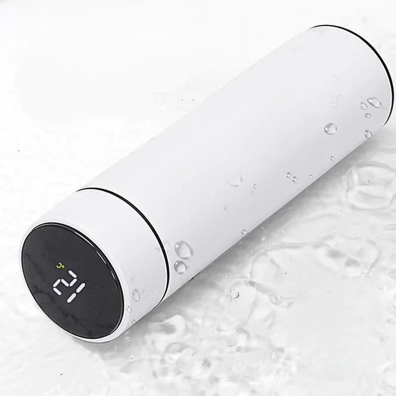 Bouteille d'eau isotherme intelligente avec affichage de la température, 500 ml, en acier inoxydable 304, thermos à café, cadeau d'affaires pour homme, logo personnalisé