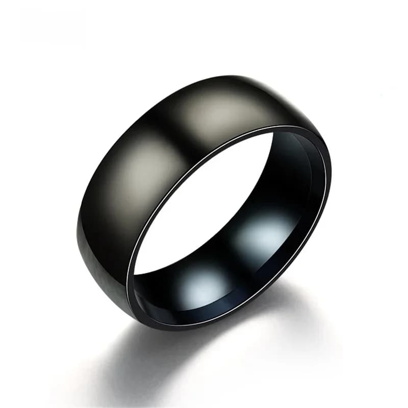 Bten – bague en titane pour hommes, 8mm, noir, 100%, finition mate, classique, bijoux de fiançailles, bracelets de mariage