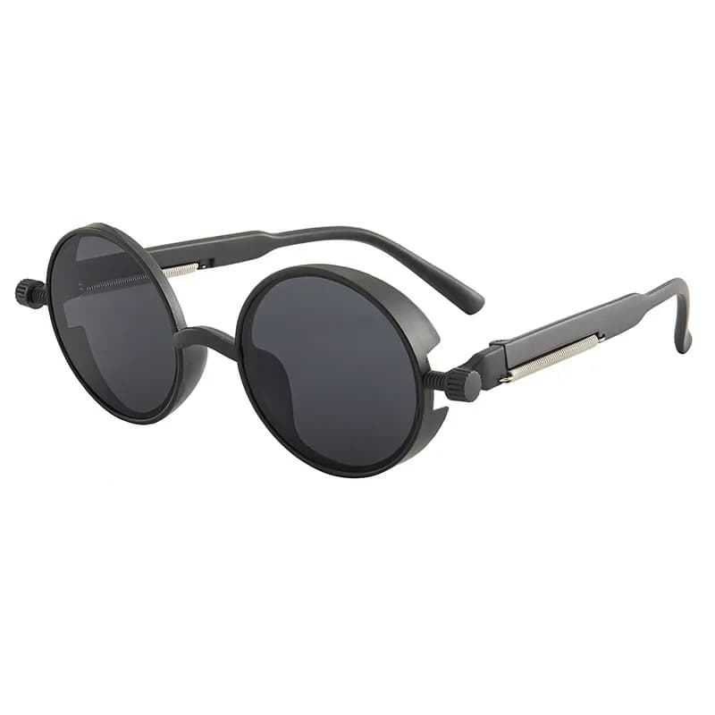 Lunettes de soleil classiques gothiques steampunk, marque de luxe, design de haute qualité, lunettes de soleil rondes rétro pour hommes et femmes, monture en PC pour femme et homme