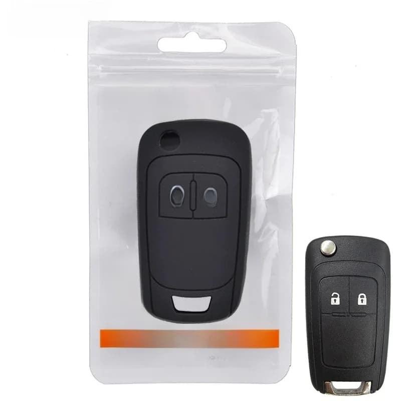 Apktnka 2 boutons Silicone voiture télécommande porte-clés coque housse pour Opel Astra J Corsa D Zafira C Mokka Cascada Karl Adam Meriva