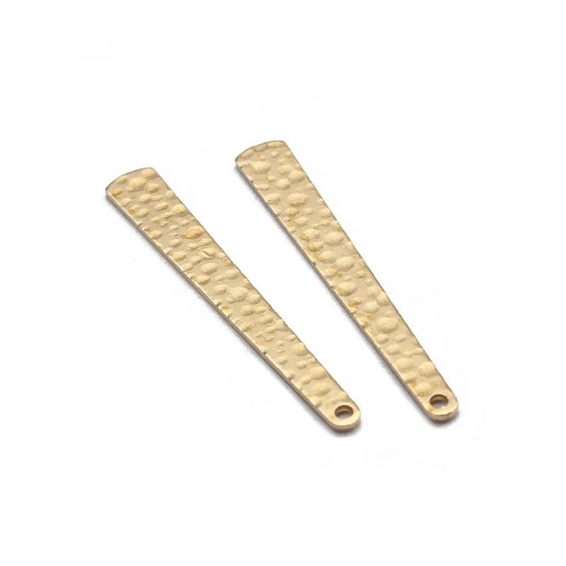 Breloques de barre longue en laiton brut, 20 pièces/lot, pour bricolage, collier, boucles d'oreilles, fabrication de bijoux artisanaux faits à la main, vente en gros
