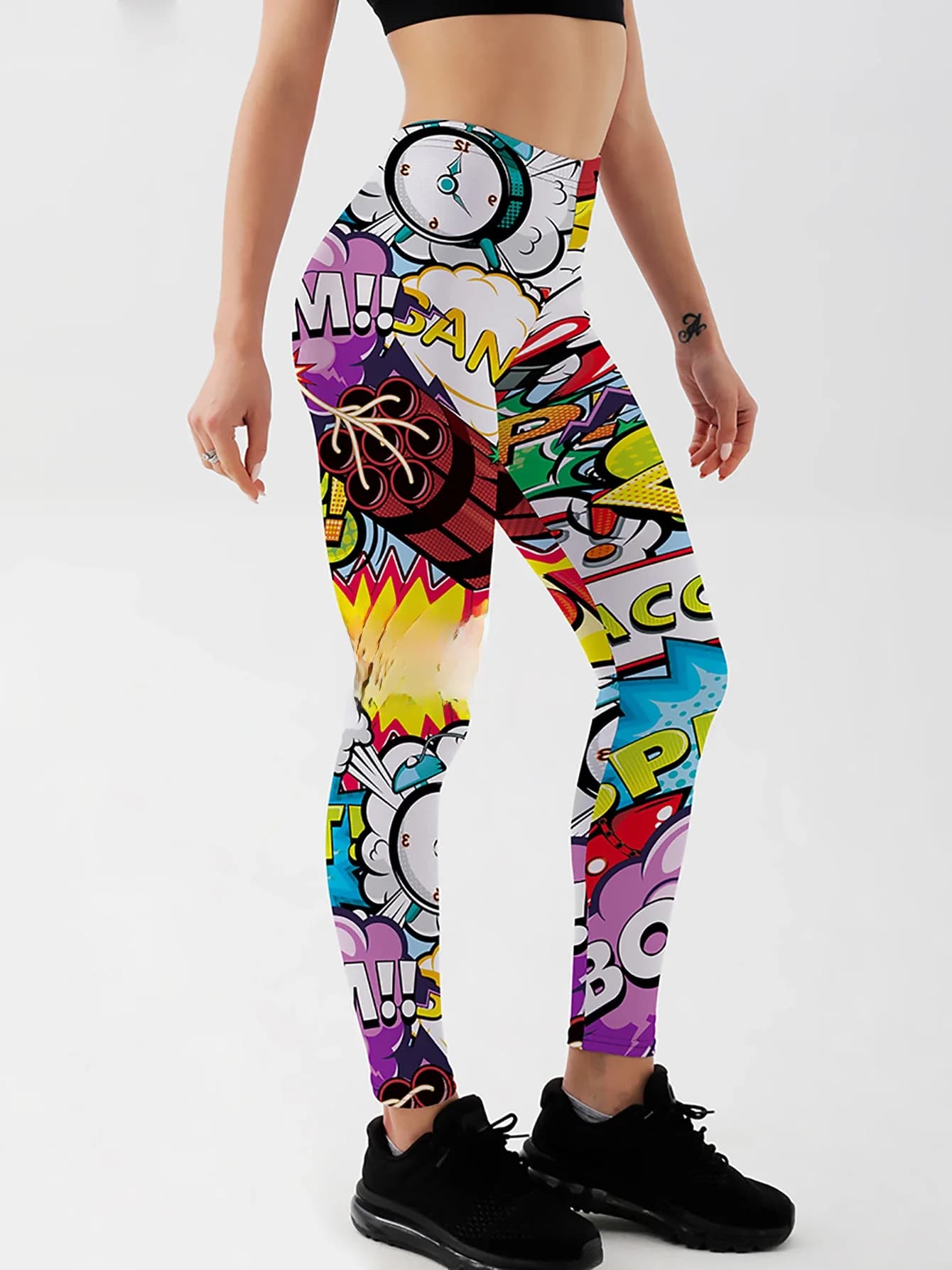 Leggings imprimés en 3D Push Up Leggins Sport femmes Fitness pantalons de course dessin animé bande dessinée Styles de jeu fille Leggins