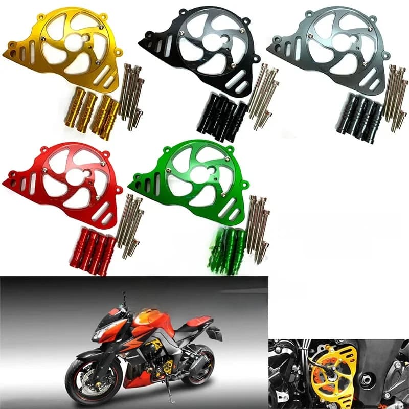 Couvercle de protection de chaîne de pignon de moto en aluminium CNC pour Kawasaki Z1000 2010 2011 2012 2013 2014 2015 2016 2017 2017